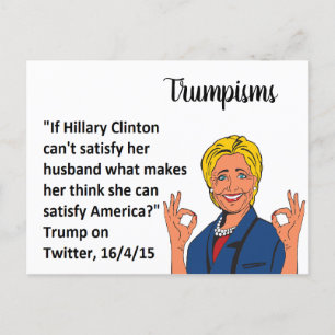 Stupid Things Trump has said Postcard Souvenir