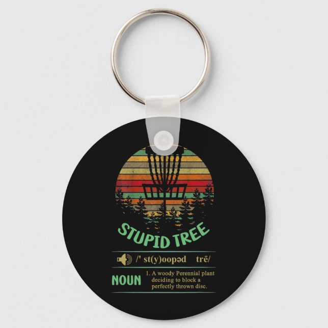 Stupid Tree Definition  Key Ring (Front)