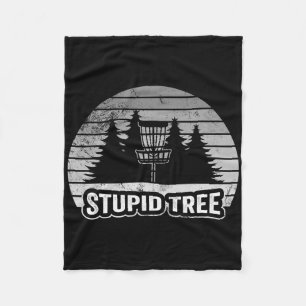 Stupid Tree Disc Golf Sket Graphic Fleece Blanket
