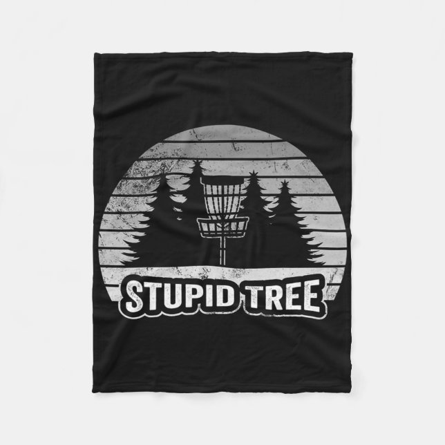 Stupid Tree Disc Golf Sket Graphic  Fleece Blanket (Front)