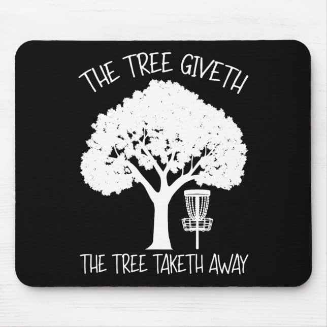 Stupid Tree Funny Disc Golf Frolf Disc Golf Sket T Mouse Pad (Front)