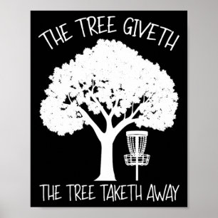 Stupid Tree Funny Disc Golf Frolf Disc Golf Sket T Poster