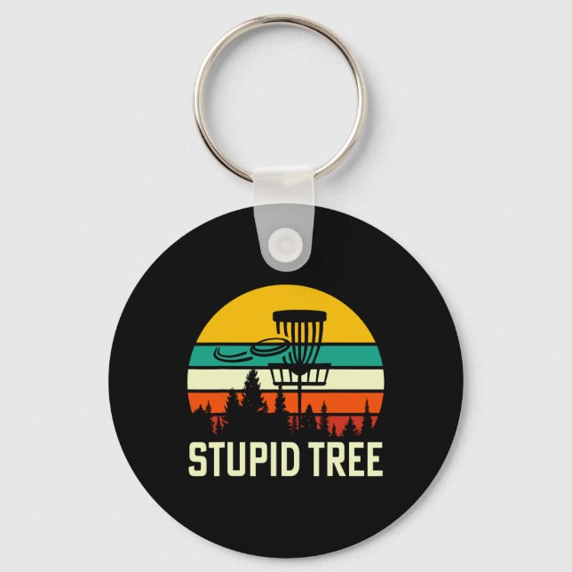 Stupid Tree  Key Ring (Front)