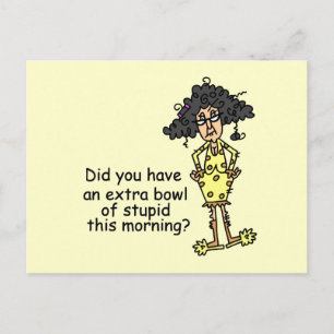 Stupidity Humour Postcard