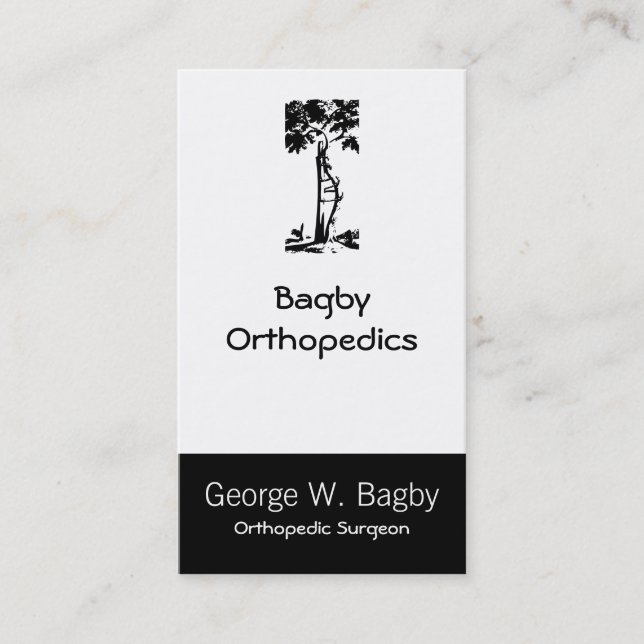 Sturdy Orthopaedic Surgery Tree Professional Business Card (Front)