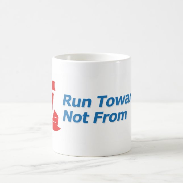 Sturdy Run Towards Not From logo mug (Center)