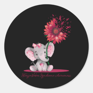 Sturge-weber Syndrome Awareness Cute Elephant Sunf Classic Round Sticker