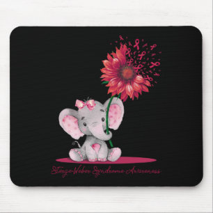 Sturge-weber Syndrome Awareness Cute Elephant Sunf Mouse Pad
