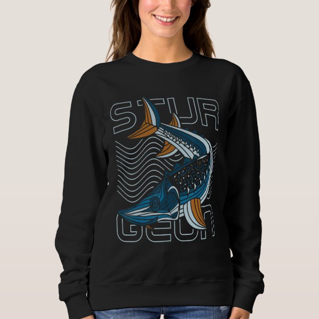 Sturgeon Acipenser Fishing Sweatshirt (Front)