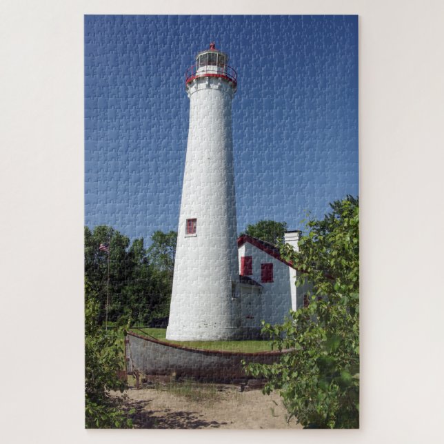 Sturgeon Point Lighthouse with boat puzzle (Vertical)