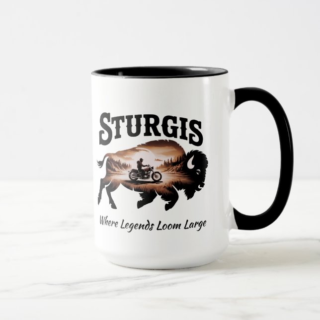 Sturgis Black Hills SD Bison Legends Mug (Right)