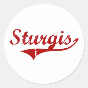 Sturgis South Dakota Classic Design Round Sticker