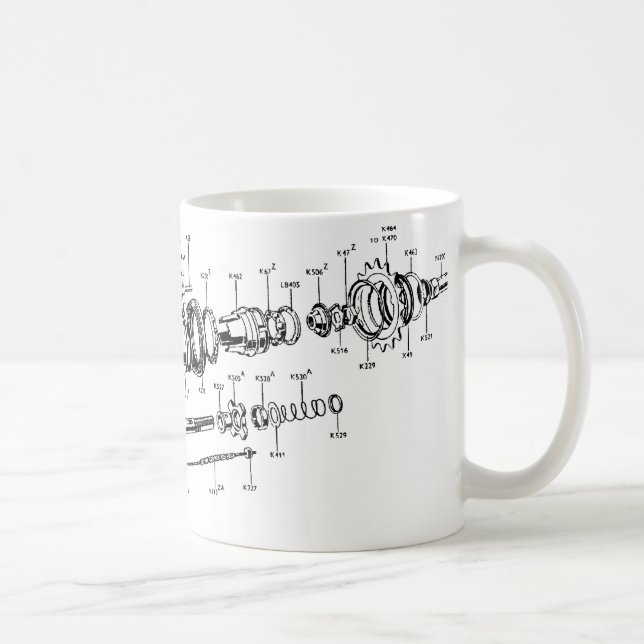 Sturmey-Archer Three-speed Mug (no parts list) (Right)