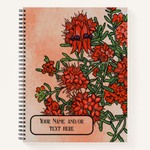 Sturt’s Desert Pea Wildflower Australian Botanical Notebook