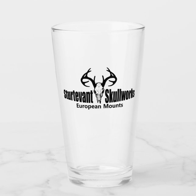 Sturtevant Skullworks Pint Glass (Front)