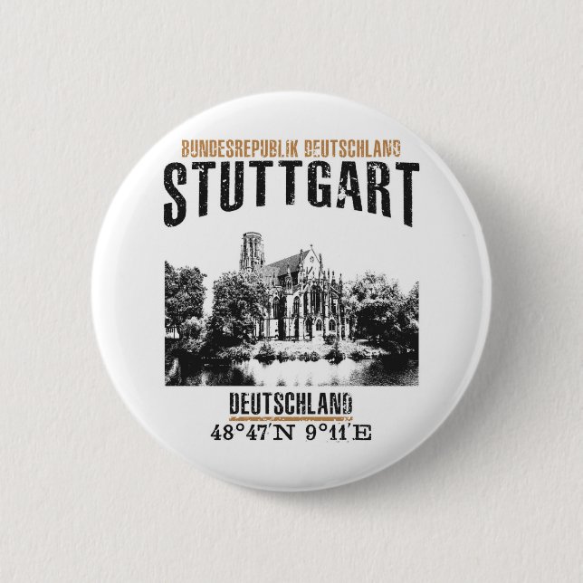 Stuttgart 6 Cm Round Badge (Front)