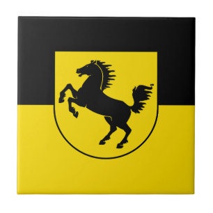 Stuttgart flag city germany symbol emblem horse ceramic tile