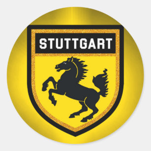 Stuttgart Flag Classic Round Sticker