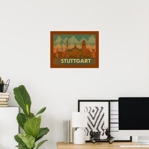 Stuttgart Germany City Art Poster