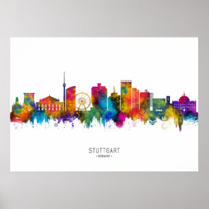 Stuttgart Germany Skyline Poster