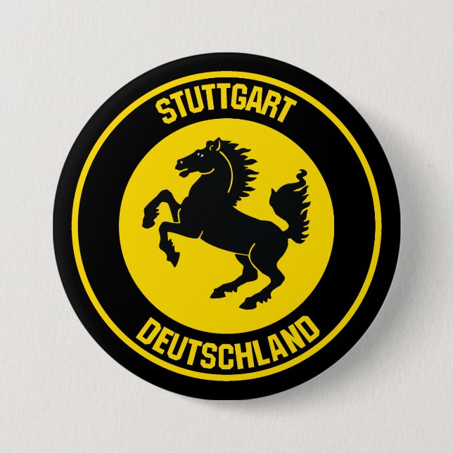 Stuttgart Round Emblem 7.5 Cm Round Badge (Front)