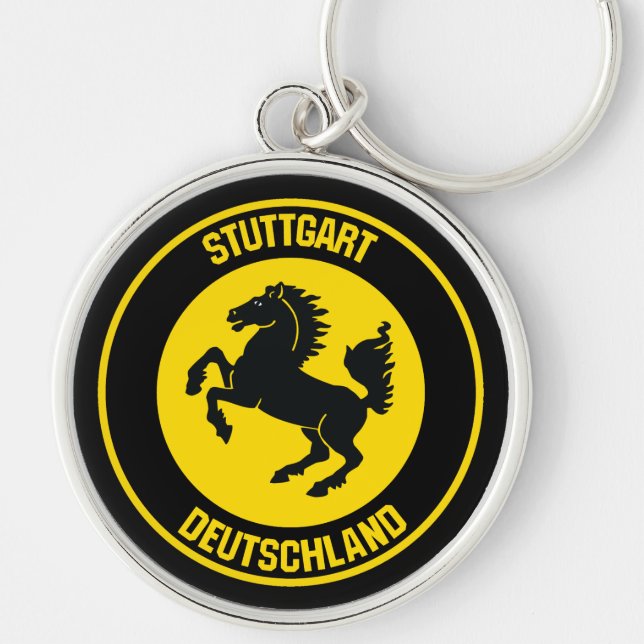 Stuttgart Round Emblem Key Ring (Front)