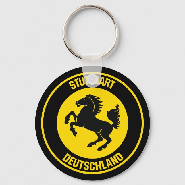 Stuttgart Round Emblem Key Ring (Front)