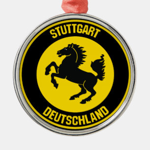 Stuttgart Round Emblem Metal Ornament