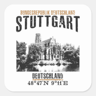 Stuttgart Square Sticker