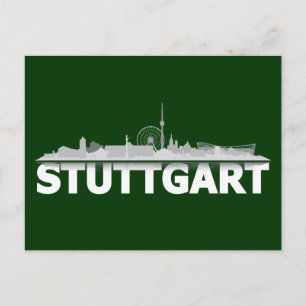 Stuttgart Stadt Skyline - Postkarte Postcard