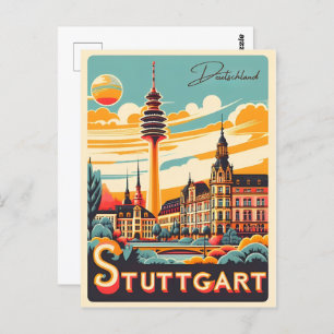 Stuttgart TV Tower - Fernsehturm germany gift Postcard
