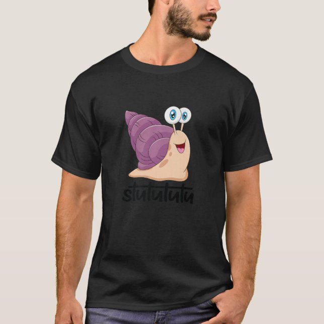 Stututu Turbo  Snail  Idea For Men Man Boys Youth  T-Shirt (Front)