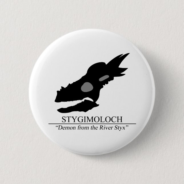Stygimoloch Skull 6 Cm Round Badge (Front)