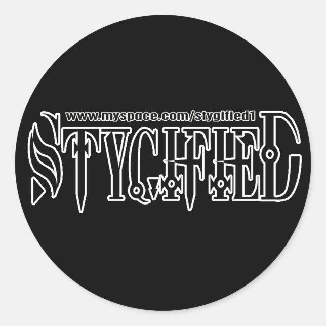 stygmerch trans classic round sticker (Front)