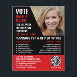 Styish Modern Political Campaigner Advertising Flyer<br><div class="desc">Styish Modern Political Campaigner Advertising Flyer by The Business Card Store.</div>