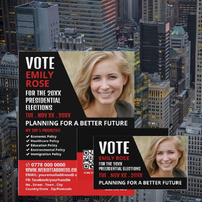 Styish Modern Political Campaigner Advertising Flyer (Creator Uploaded)