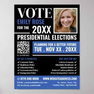 Styish Political Campaigner Advertising Poster