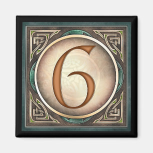 Style A, "6" - Celtic Number Magnets
