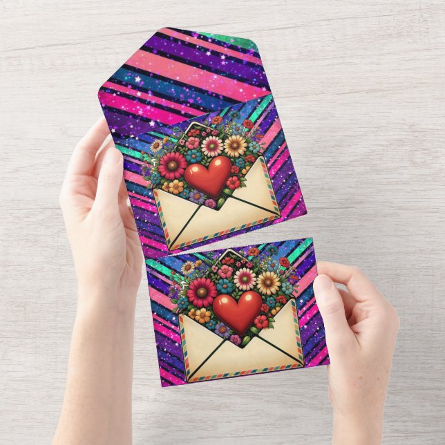 Style: All in One Wedding Invite Personalised All- (Tearaway)