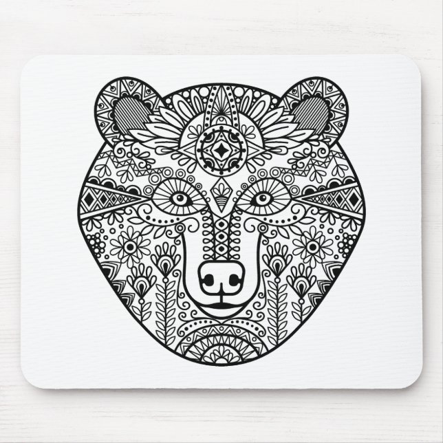 Style Bear Head Mouse Pad (Front)