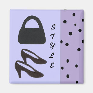 Style - Black Purse and Black Shoes Magnet
