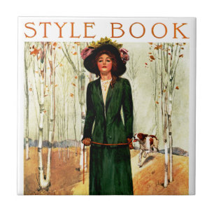 Style Book Fashion Illustration Ceramic Tile