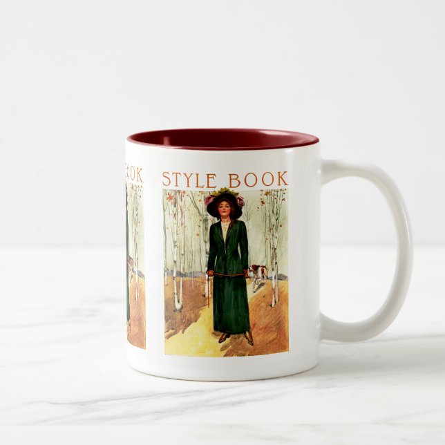 Style Book Fashion Illustration Two-Tone Coffee Mug (Right)