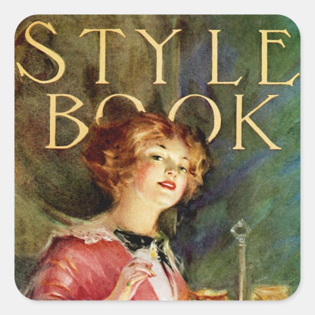 Style Book Square Sticker (Front)