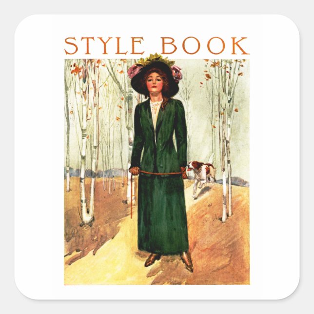 Style Book Square Sticker (Front)
