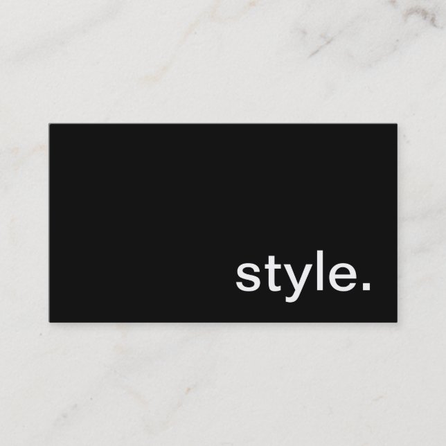 Style Business Card (Front)