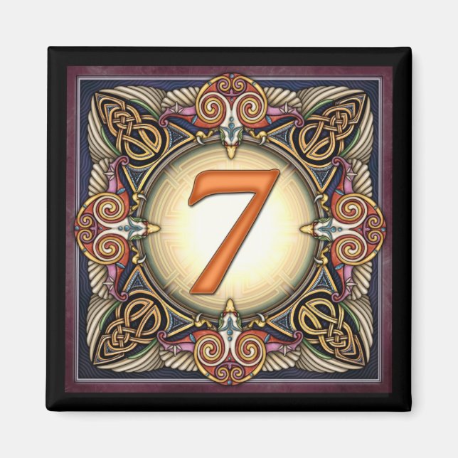 Style C, "7" - Celtic Number Magnets (Front)