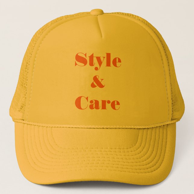 Style & Care Custom Trucker Hat (Front)