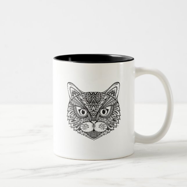 Style Cat Two-Tone Coffee Mug (Right)