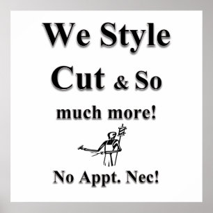 Style Cut Haircut Sale Poster Matte